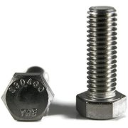 NEWPORT FASTENERS 7/16"-14 Hex Head Cap Screw, Plain 18-8 Stainless Steel, 1-1/2 in L, 50 PK 605358-50